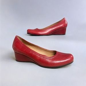 Red Nurture Wedge Shoes Size 9 1/2